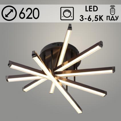 Люстра K33224/5 BK черный LED 110W 3000K-6500K ПДУ диммер d620, 24